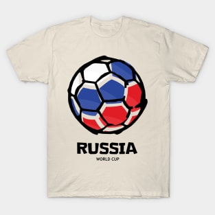Russia Football Country Flag T-Shirt